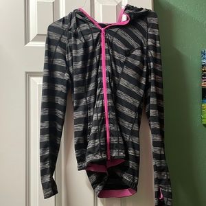 Black, gray and pink, large, jogging jacket